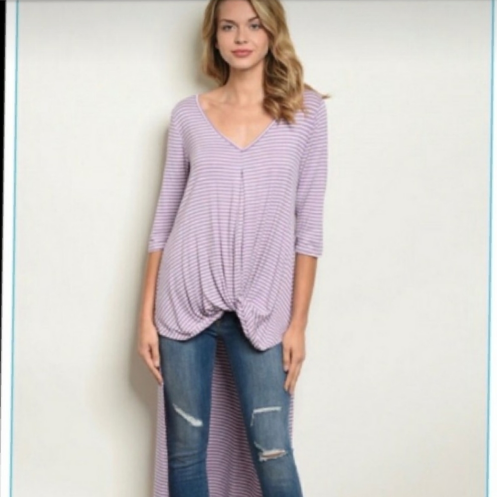 Lavender high low shirt NWT